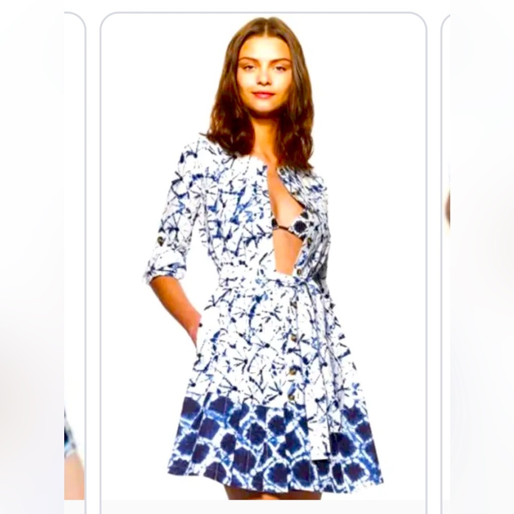 NEW Thakoon x Target Shibori Dress Navy Small 100% Cotton